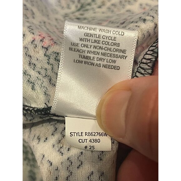 Robbie Bee Womens A line Dress Mock Neck Retro Design Brown Red Sz 2X - Picture 8 of 9